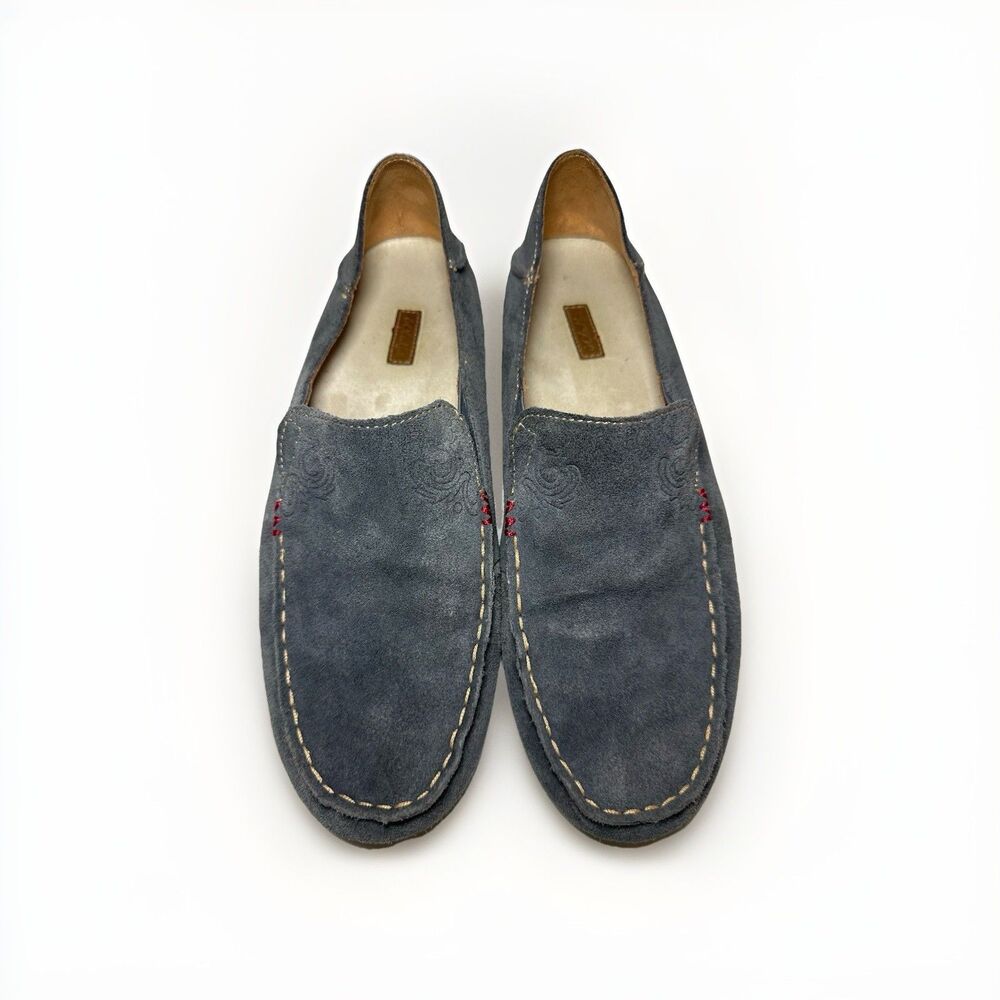 OluKai Women's‎ Nohea Suede Leather Loafer Slip On Shoes Gray Flat SIZE 10